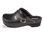 Obuwie Medyczne Buxa model FPU10p Czarny na czarnym spodzie z paskiem na pięte Supercomfort