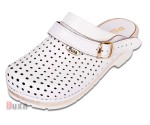 Obuwie Medyczne Supercomfort FPU11p Biały z paskiem na pięte