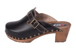 Drewniaki eleganckie na obcasie Buxa OS4 Czarny