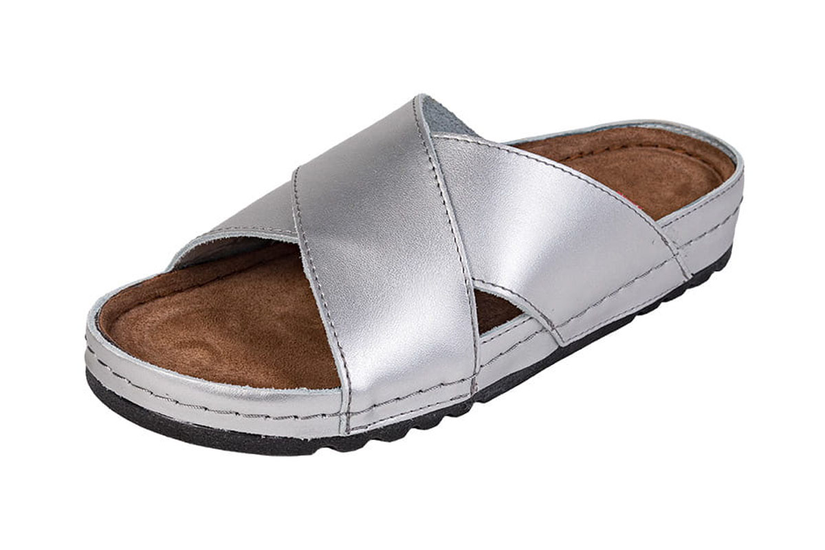 wygodne buty zdrowotne Buxa Memory BZ116 w srebrnym kolorze